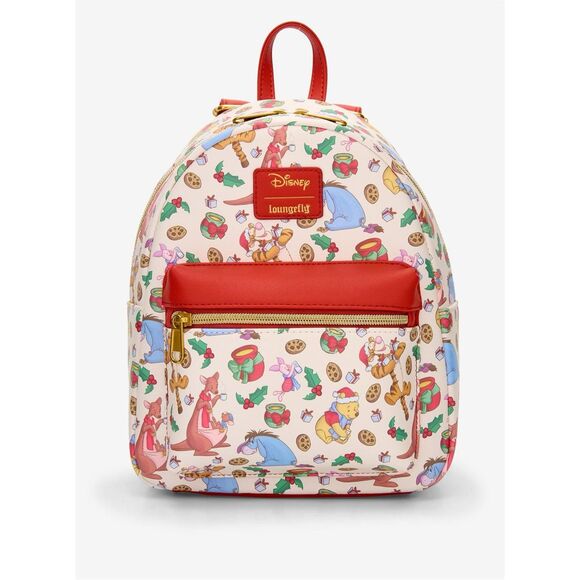 Loungefly Disney Winnie The Pooh Milk & Cookies Holiday Mini Backpack - Picture 2 of 5